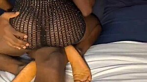 waking up my cute ebony neighbor for bent over doggystyle pussy pounding before work
