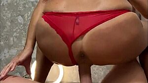 milf cougar rides stepson's huge cock squirting creampie orgasm close-up
