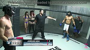 loser fighter pounds bbw lilith's big tits ass doggystyle as punishment