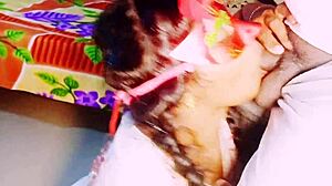 Stepdad hammers indian stepdaughter with filthy telugu dirty talks!