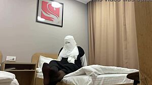 Turkish Stepmom Teases in Pantyhose for Stepson's Gaze