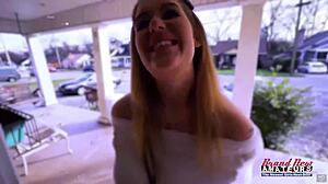 voluptuous chubby blonde stacie teases deep bj eye contact swallow