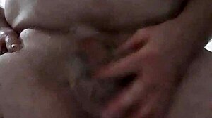 rustyas1 pisses plays with small cock belly