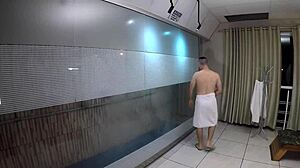 Safadeza Lady Milf Joy Cardozo Relaxes in Sauna with Gaucho Pussyhunter