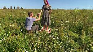 Wife Proposed By Lover Fucked Rick Missionary in Garden She Collapses