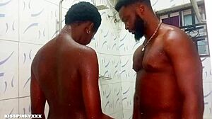 Heart racing first time with ebony beauty and her new male friend feels so real