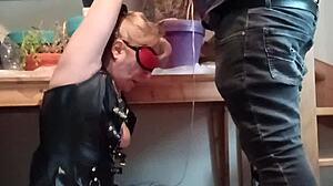 Bound French Maid Slave Endures Humiliations and Submission Session