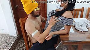 i pound the sexy latina maid's big tits ass while wife is away