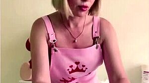 Russian Blonde Nurse Gloves Up for Hard Cock Handjob Cum Explosion