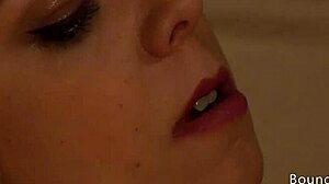 horny madame gropes and fingers sexy lesbian slave's wet pussy