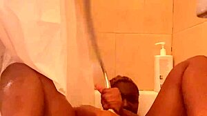 what if petite ebony rips clothes for wet shower pussy tease...