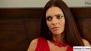 teen flirting then facesits big tits stepmom, huh?