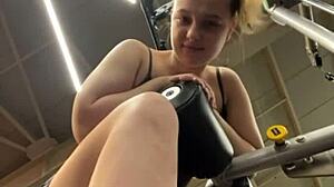 Workout FUCKING TEEN Big Tits Gym Orgasm