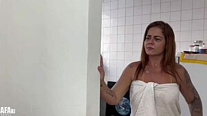 Best friend visits wife then swallows brazilian monster cock cumshot deep!