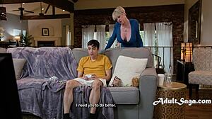 Gamer Discovers Stepmom's G-Spot Through Intense MILF Mommy Cougar Seduction Taboo