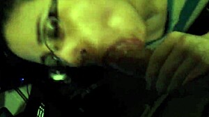 Glasses Milf's Messy Facial Close-Up