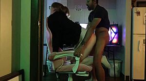 i forgot RECORDING DOGGYSTYLE fuck with white egirl at computer chair glasses on