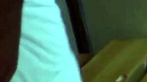 quick hotel pov quickie ends with huge cumshot load on wife's ass