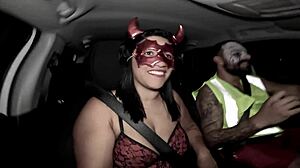she came back from halloween party with her hairy pussy creampied and ass stretched wide