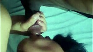 hotwife's skinny pussy stretched by monster black cock while hubby watches humiliated