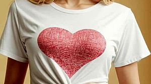 my valentine's shirt and panties tease you perfectly barefoot
