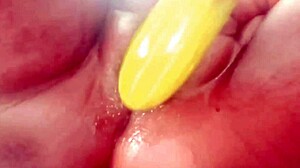 VILLAGE HOUSEWIFE'S BATHROOM FUCK HIDING FROM HUBBY DRIPS WITH WET PUSSY CUM!