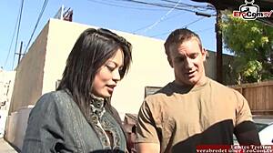 Black Haired Asian Slut Big Tits Picked Up Fucked