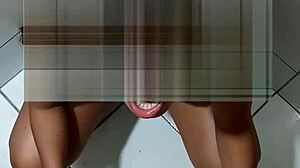 little ebony teen takes mommy's big black cock deep