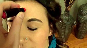 Kim Stroker bound in handcuffs takes dom's brutal facefuck and cum humiliation