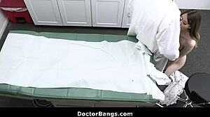 Shy teen patient spreads for doctor's big cock check