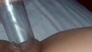 Helping Stepsis Masturbate Her Oiled Tattoo Ass with Dildo