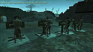 Fallout 4 slut punished with multi pillory anal assfucking