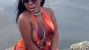 Colombian Stepmom Milf Craves Beach Fuck with Big Cock