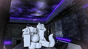 furry trans girl gooning hard in roblox studio with intense fucking vibes