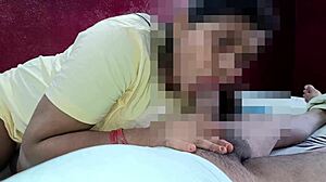 Cute Schoolgirl Blowjob Leads To Orgasm And Creampie On Pussy With BF!