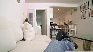 blonde milf mother-in-law fingers pussy then takes young dick doggystyle