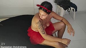 Behind scenes with Halloween fuck doll's monster bbc and big pussy lips