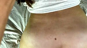 caught that pregnant milf with huge pussy lips jerking off so i dumped a massive load on her