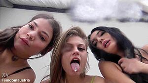 three girls gonna spit all over your face?