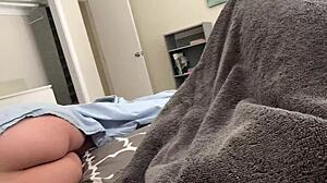 hey bro, bratty stepsis jerks your cock till cum blasts her big tits ~koochie kachow~