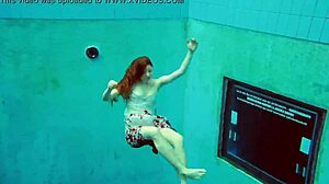 whoa, hot teen marketa dives underwater in bikini... damn!