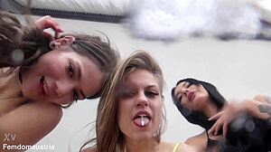 three girls gonna spit all over your face?