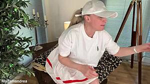 hot mature bbw housewife in crazy outfit fists huge pussy outdoors