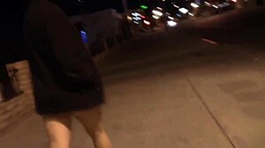 public vegas flashing leads to blonde bj orgasm fuck
