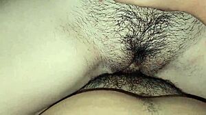 Stepdaughter's Thick Natural Bush Closeup