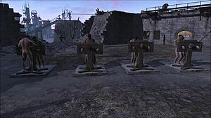 Fallout 4 slut punished with multi pillory anal assfucking