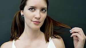 tattoo brunette starshine deepthroats messy licks balls swallows cum handjob