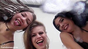 three girls gonna spit all over your face?
