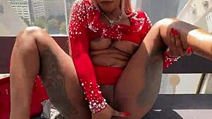 Squirting Dripping Wet Over Black Cock Outdoors!
