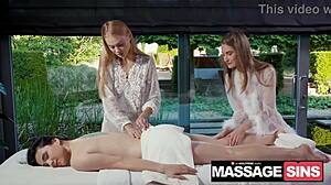 Nancy A, Hailey Sanders, Tiffany Tatum Deep Oiled Lesbian Massage Scissoring